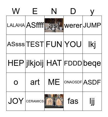 Birthday Bingo Card