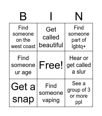 Ometv Bingo Card