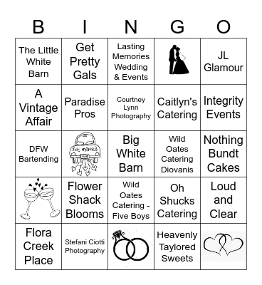 BWB Open House 8/1/24 Bingo Card