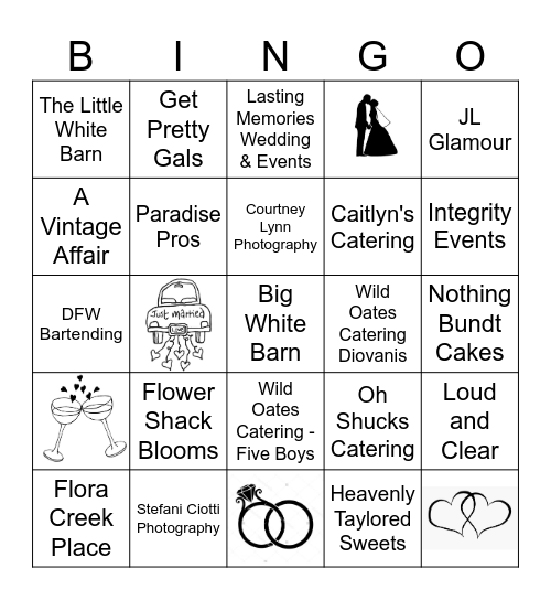 BWB Open House 8/1/24 Bingo Card