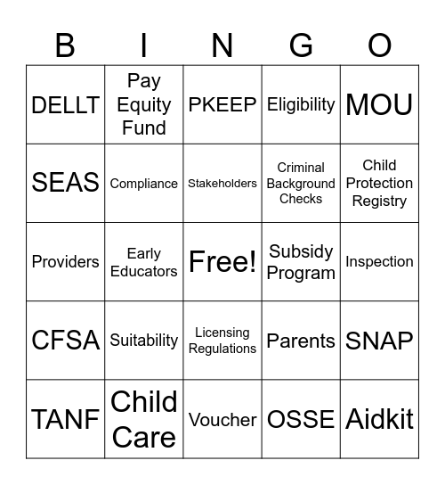 Ice Breaker Bingo Card