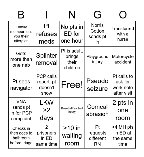 August Bingo Card