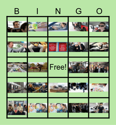 Transportation Bingo Card