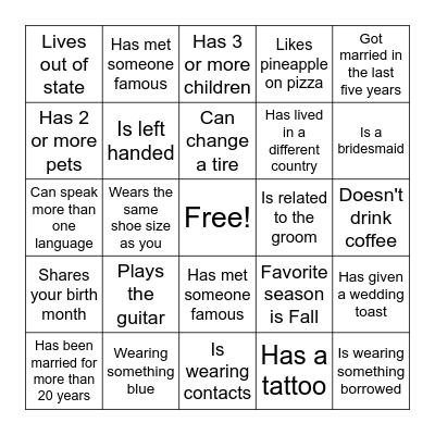 Bingo Card