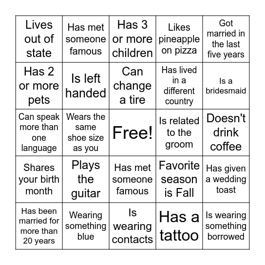 Bingo Card