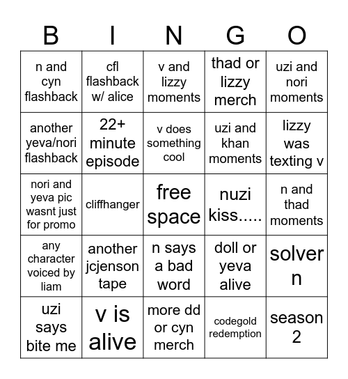 md episode 8 bingo Card