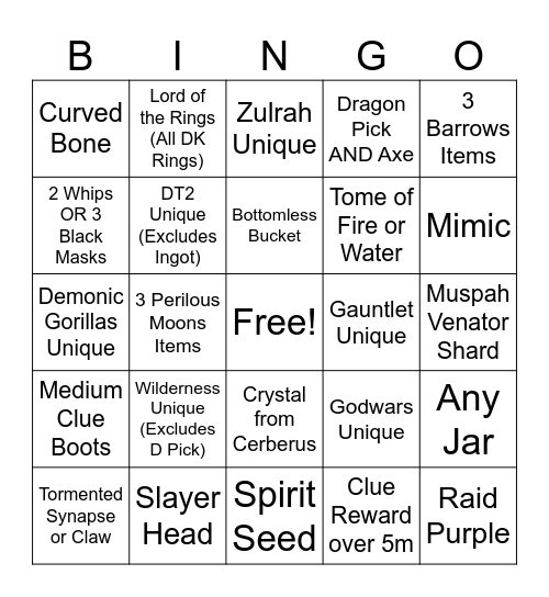 Verygoodname Clanniversary Bingo Card