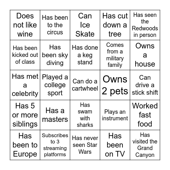 Q3 FTG-Texas Sales Conference Bingo Card
