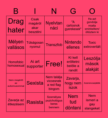 Red flag bingo Card