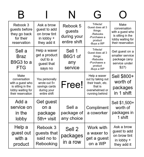 GSA BINGO Card