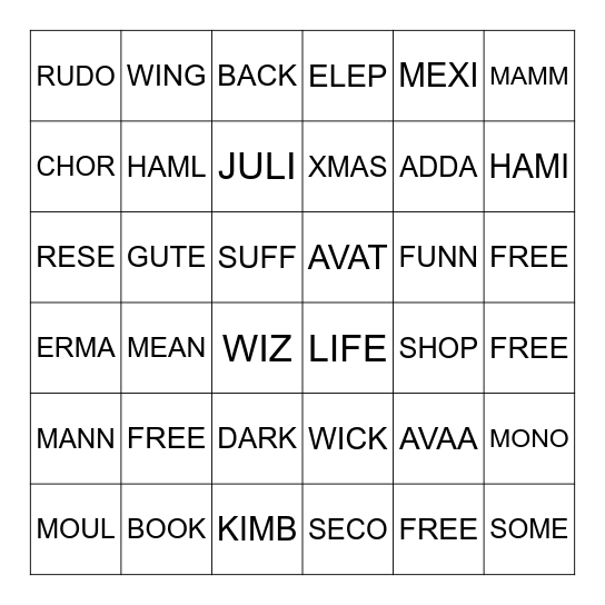 Ticket Sales Bingo! Bingo Card