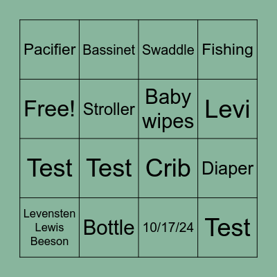 Baby Beeson Bingo! Bingo Card
