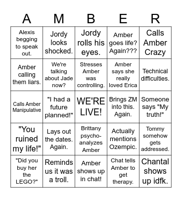 Valentine's Live Bingo Card
