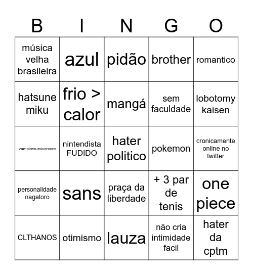 léo Bingo Card