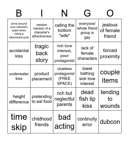 just BL things Bingo Card