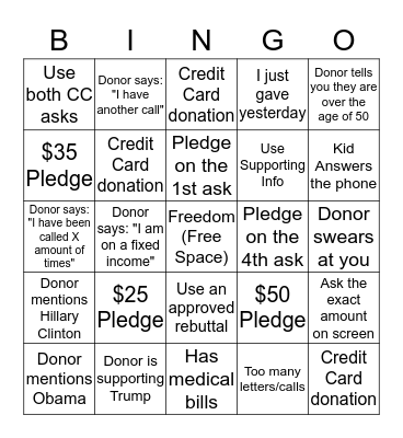 CHQ Awards Bingo Card