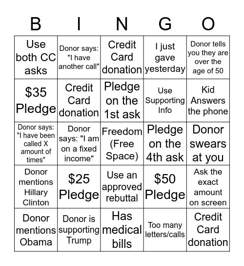 CHQ Awards Bingo Card