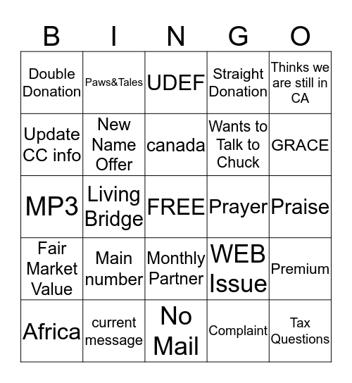 It's Too Hot Bingo Card