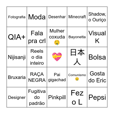 Stefany Bingo Card