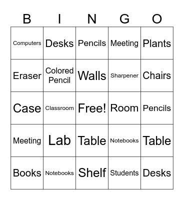 Counting and Describing Items Bingo Card