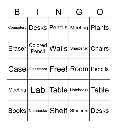 Counting and Describing Items Bingo Card