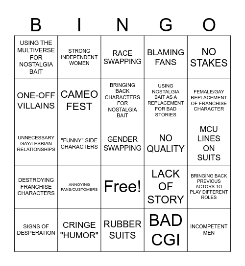 M-SHE-U BINGO Card