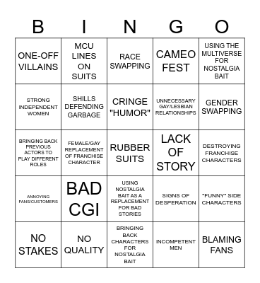 M-SHE-U BINGO Card