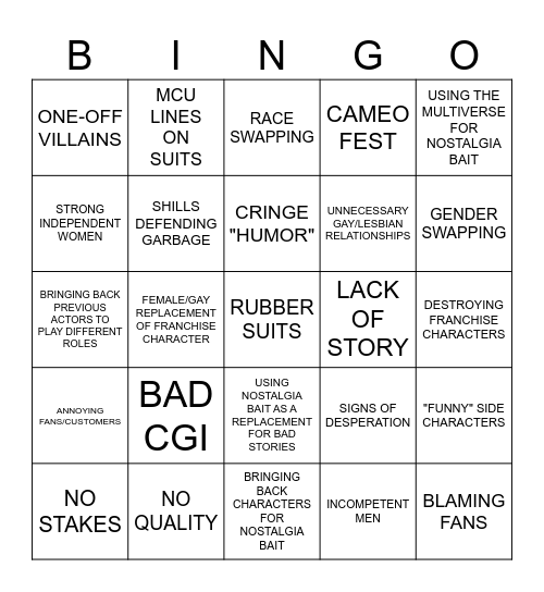 M-SHE-U BINGO Card