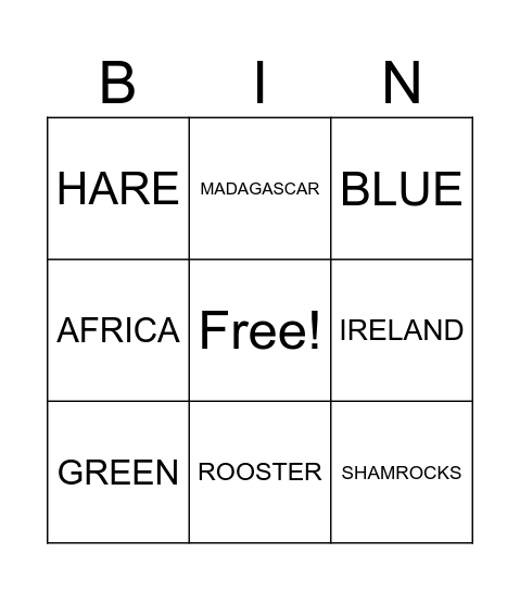 GLOBAL CULTURE Bingo Card