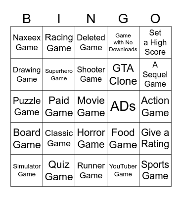 Playstore BINGO Card