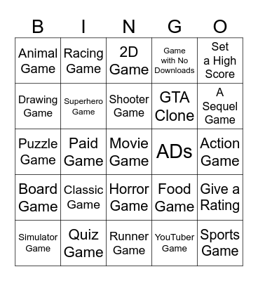 Playstore BINGO Card