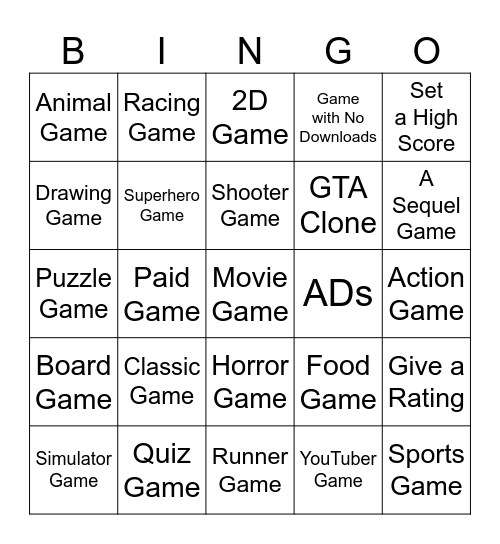 Playstore BINGO Card