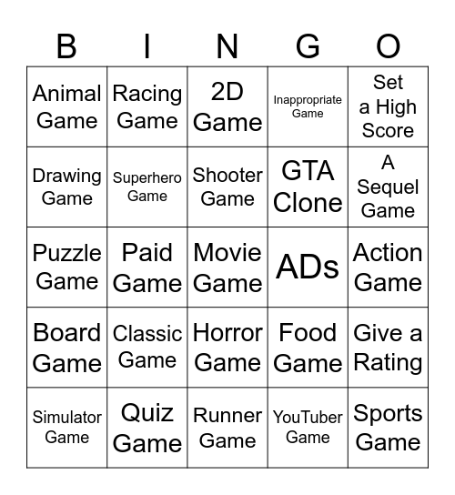 Playstore BINGO Card