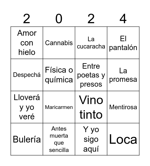 Día de las cuadrillas Bingo Card