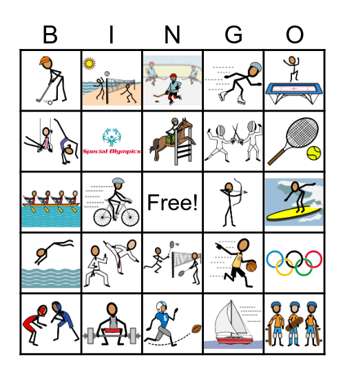 Olympics BINGO Card