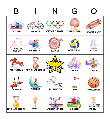 Olympics Bingo Card