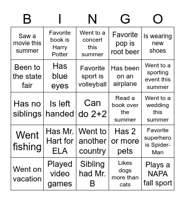 Find Someone Who... Bingo Card