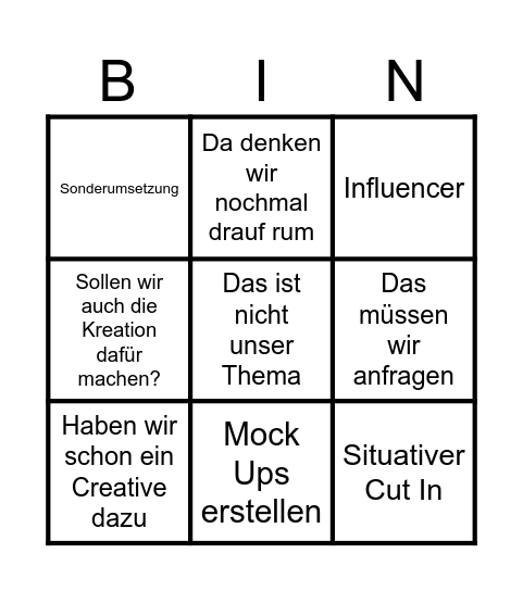 Play Bingo Card