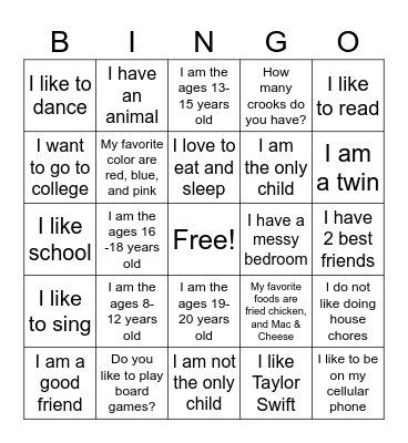 We Have a Voice Bingo Card