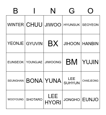 Summer Special Bingo Card