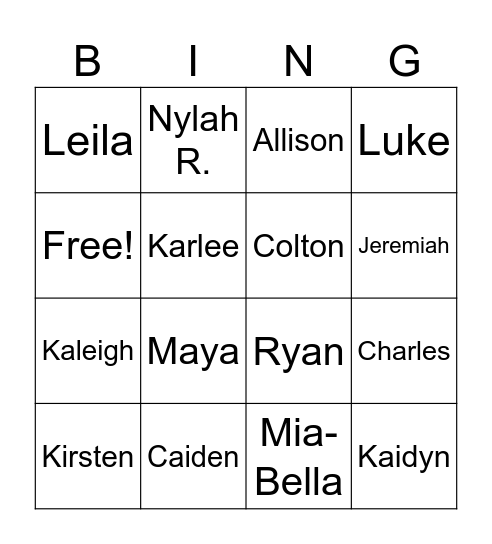 Advanced Chorus: 1 Bingo Card