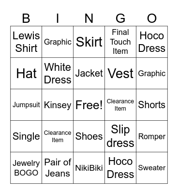 Sorted August BINGO! Bingo Card