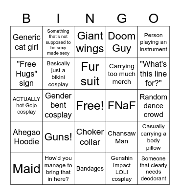 Otakuthon 2023 BINGO Card