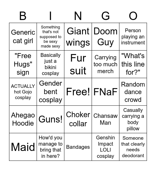 Otakuthon 2023 BINGO Card