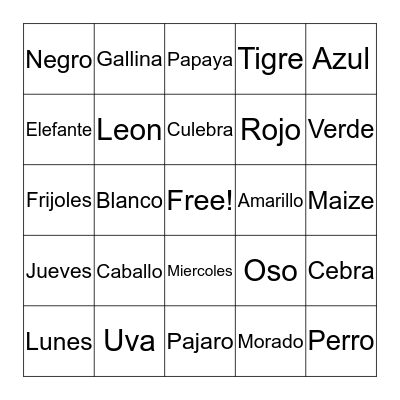 Loteria Bingo Card