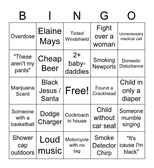 East Side Bingo Card