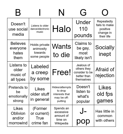 Bingo Card Bingo Card