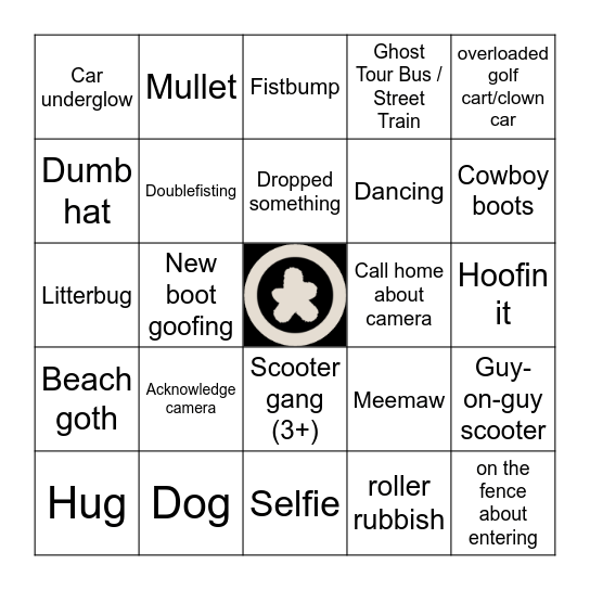 Andrew Bingo Card