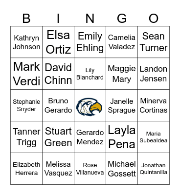 Back To School Bingo Card