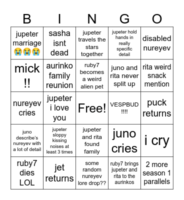tpp junoverse finale bingo :( Bingo Card